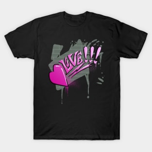 Graffiti Heart (Pink) T-Shirt